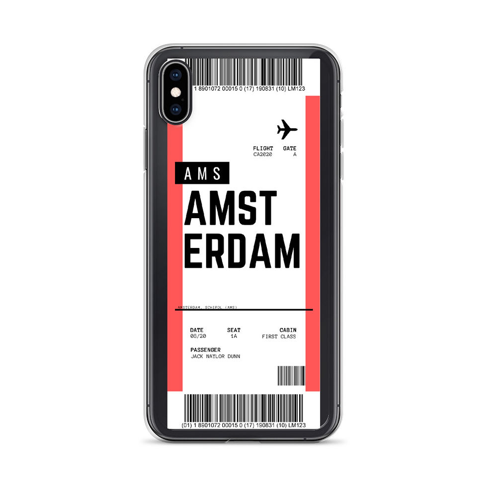 Thumbnail: Amsterdam Boarding Pass iPhone Case