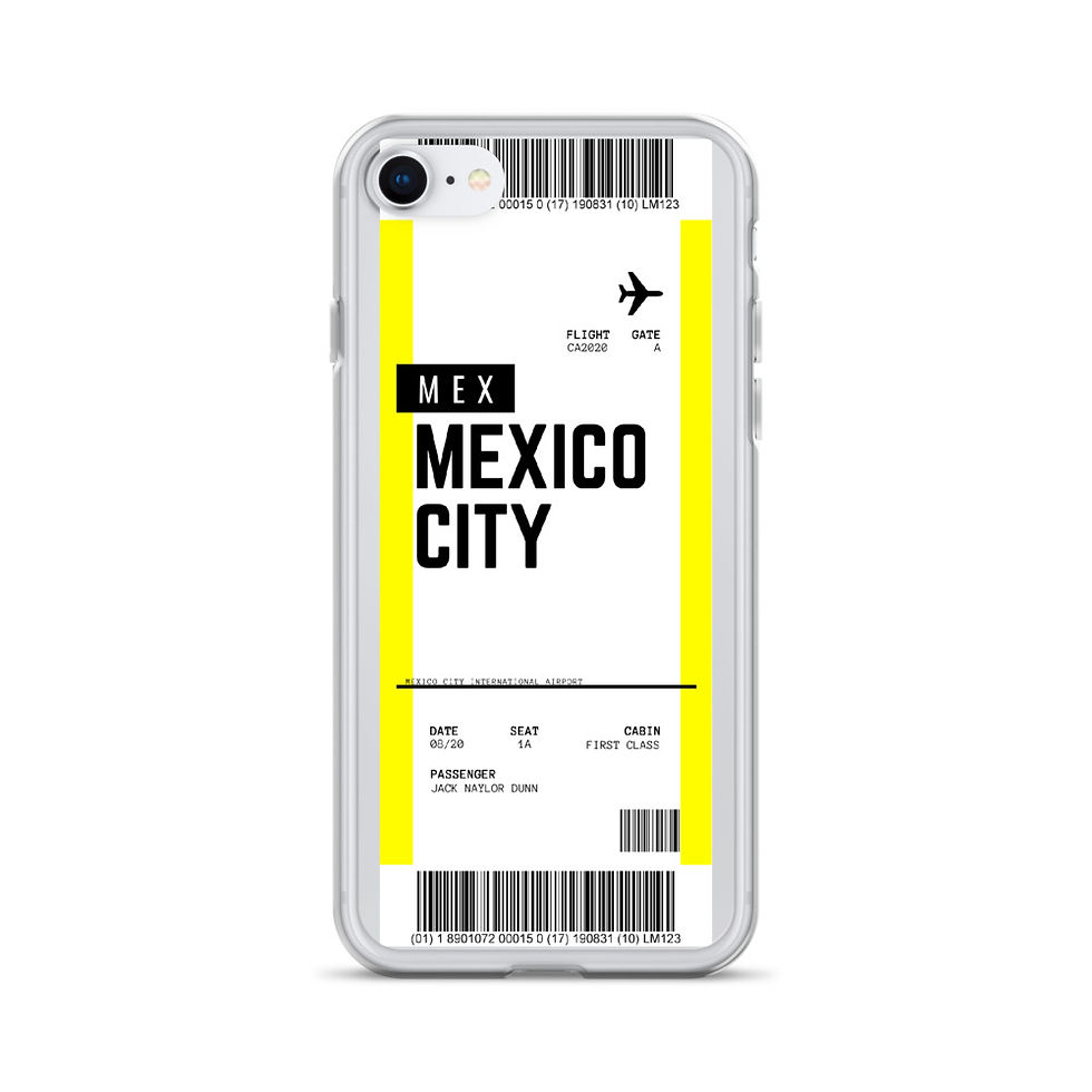 Thumbnail: Mexico City Boarding Pass iPhone Case