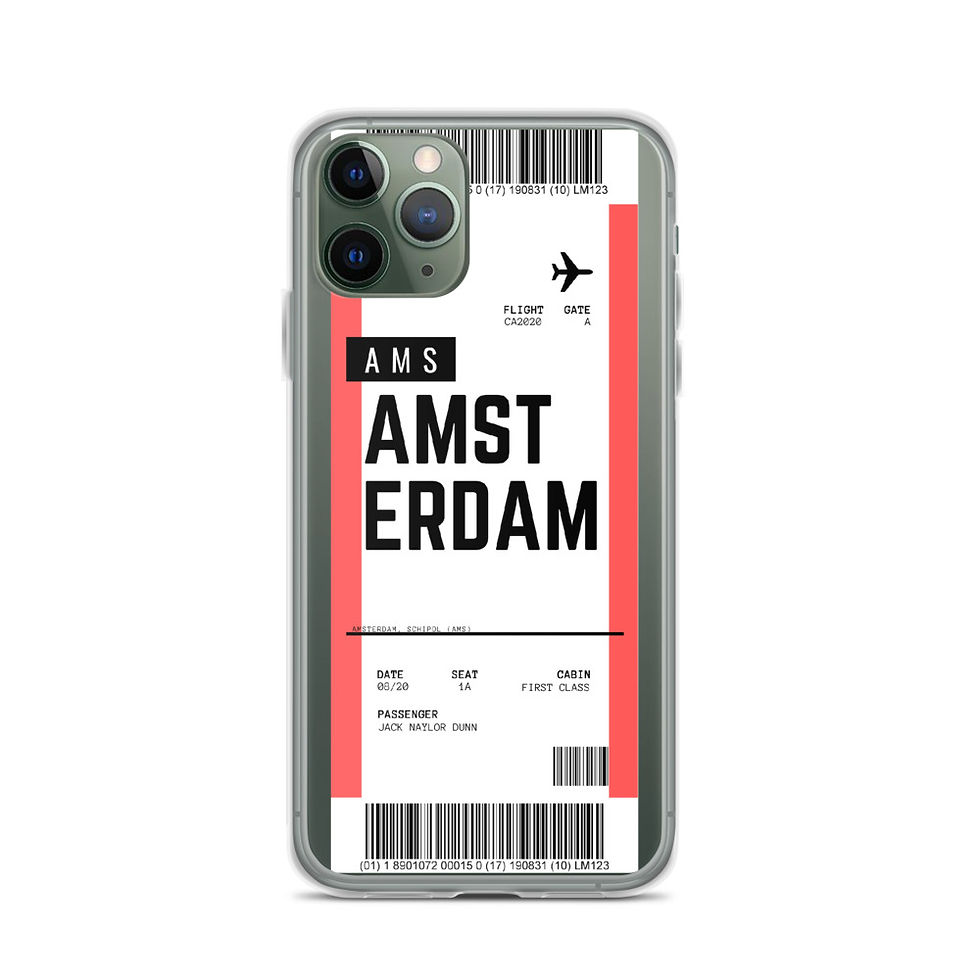Thumbnail: Amsterdam Boarding Pass iPhone Case