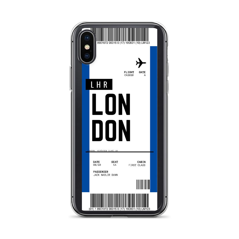 Thumbnail: London Heathrow Boarding Pass iPhone Case