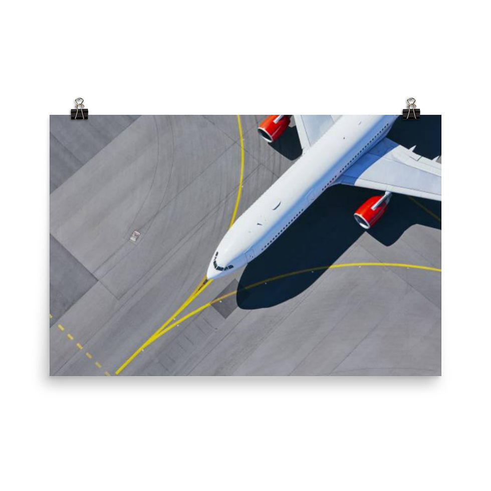 Thumbnail: Taxiing Aircraft From Above Poster