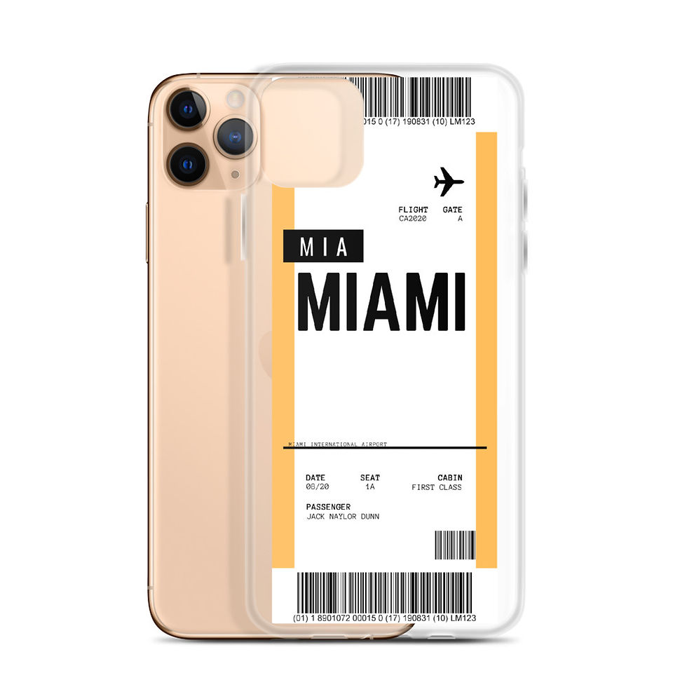Thumbnail: Miami Boarding Pass iPhone Case