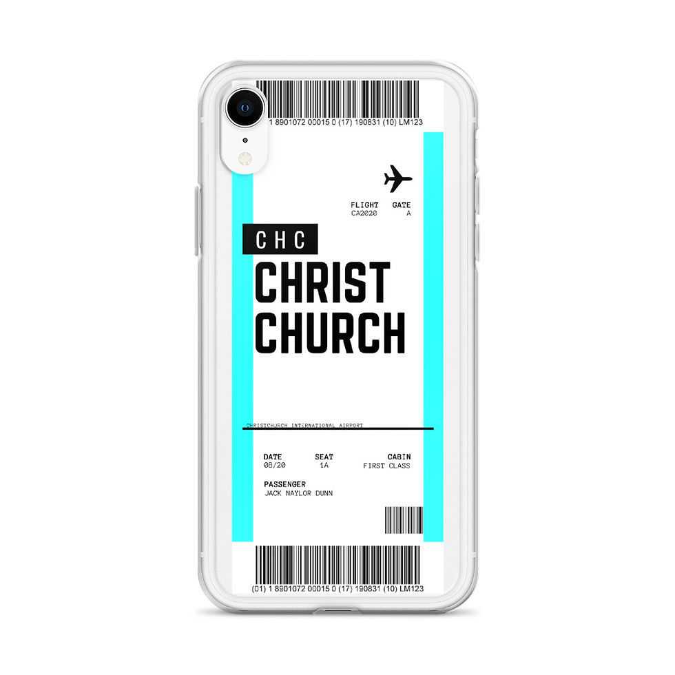 Thumbnail: Christchurch Boarding Pass iPhone Case