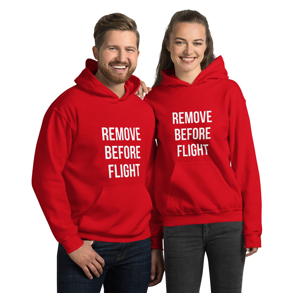 Thumbnail: REMOVE BEFORE FLIGHT Unisex Hoodie