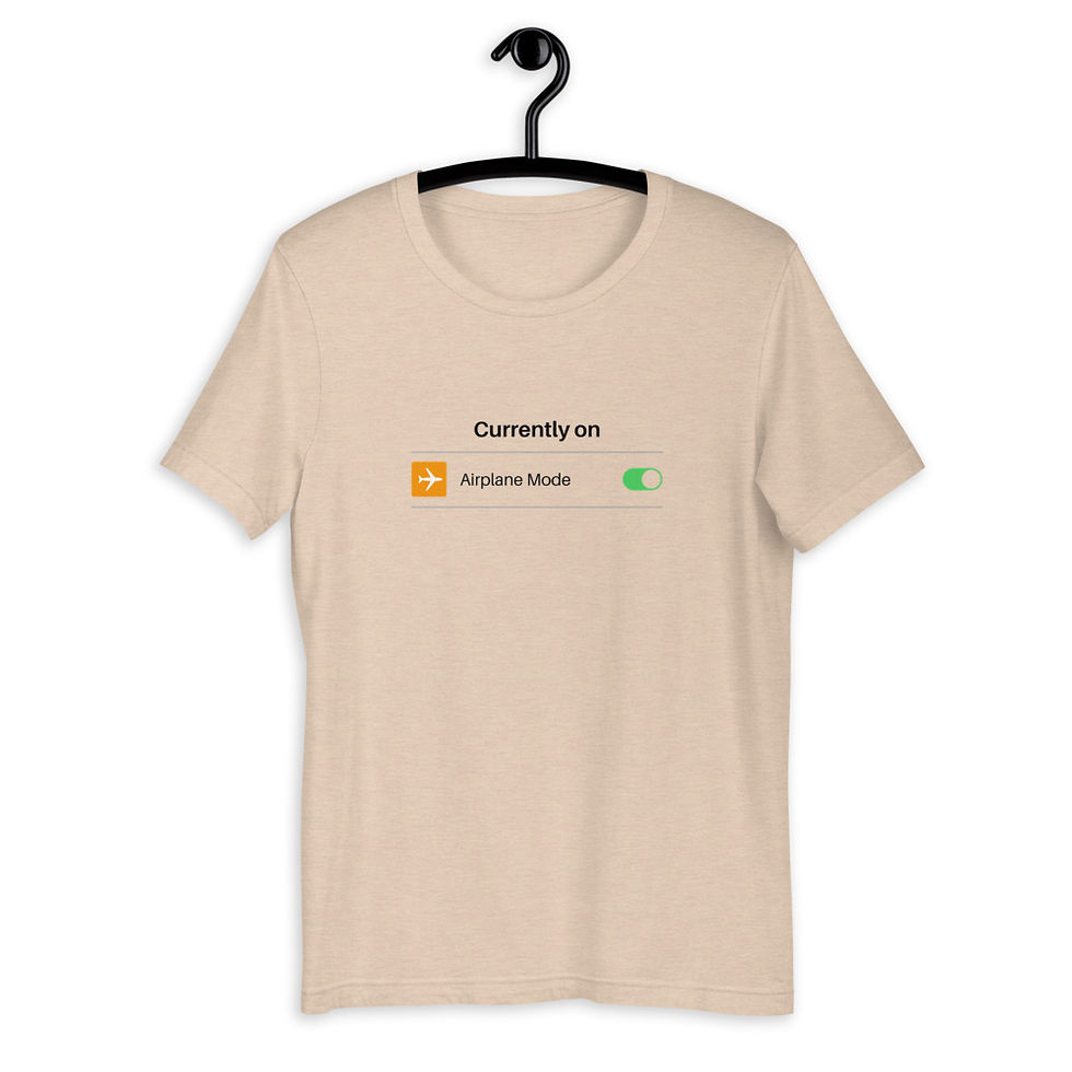 Thumbnail: Currently On Airplane Mode Short-Sleeve Unisex T-Shirt