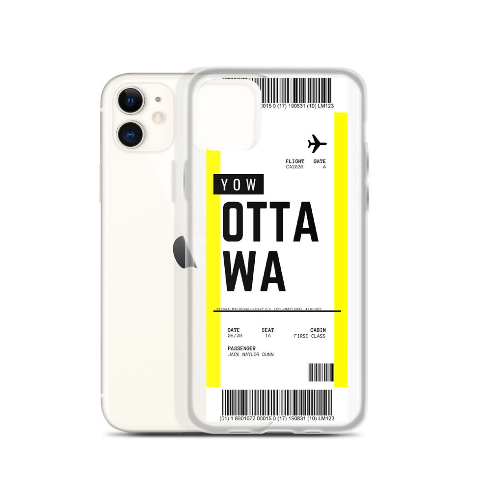Ottawa Boarding Pass iPhone Case