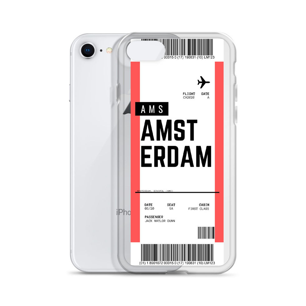 Thumbnail: Amsterdam Boarding Pass iPhone Case