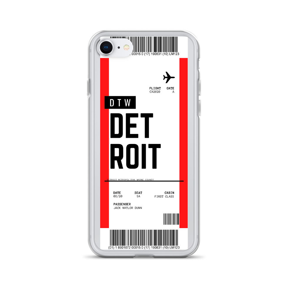Thumbnail: Detroit Boarding Pass iPhone Case