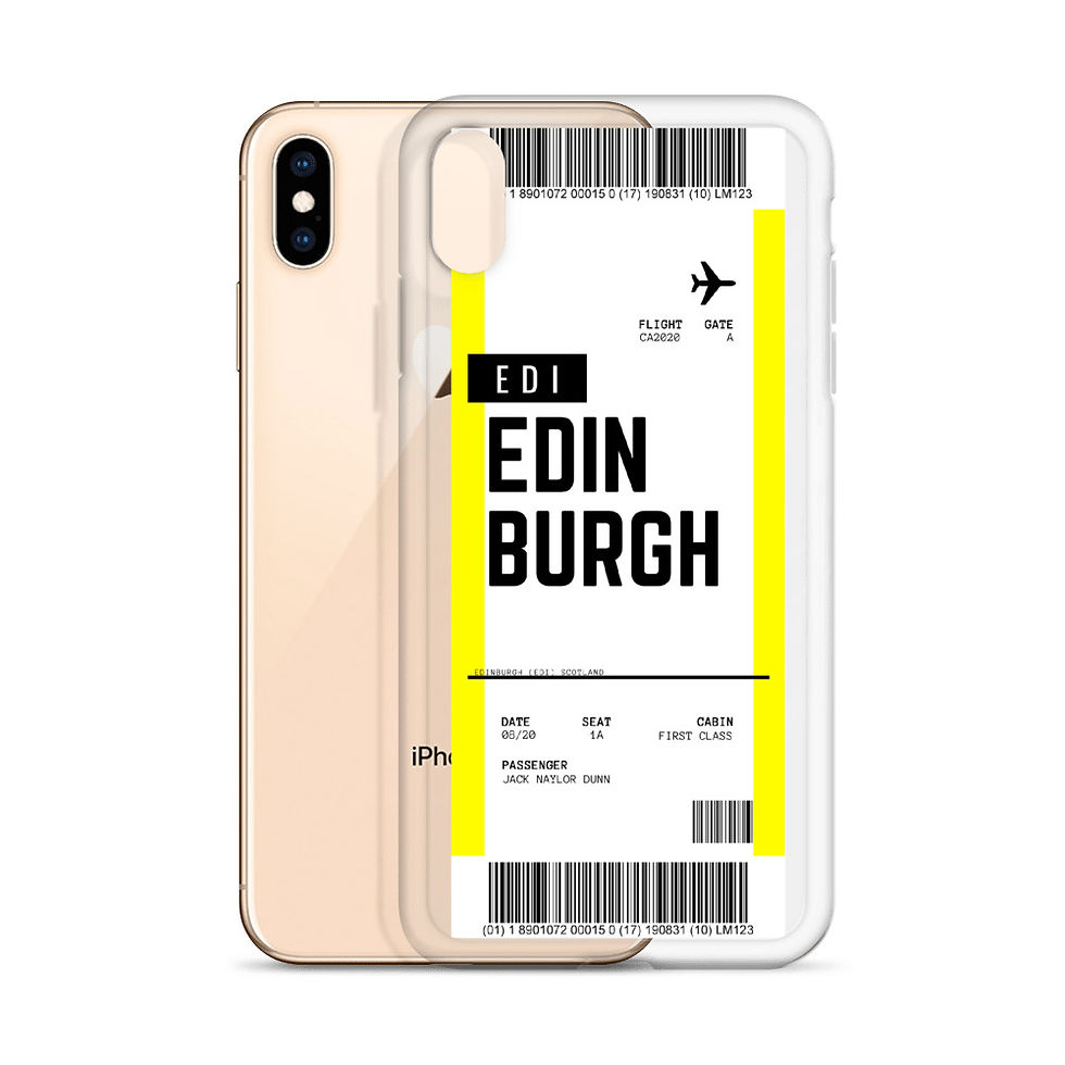 Thumbnail: Edinburgh Boarding Pass iPhone Case