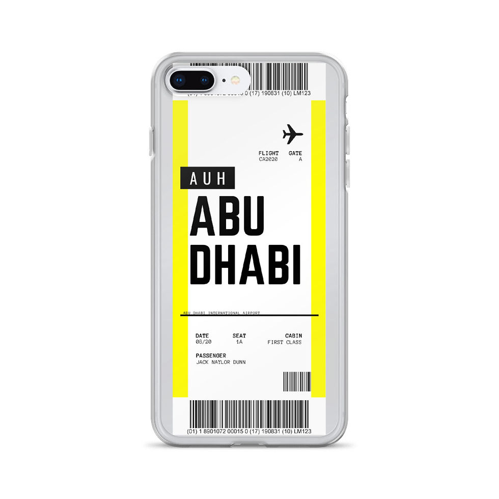 Thumbnail: Abu Dhabi Boarding Pass iPhone Case
