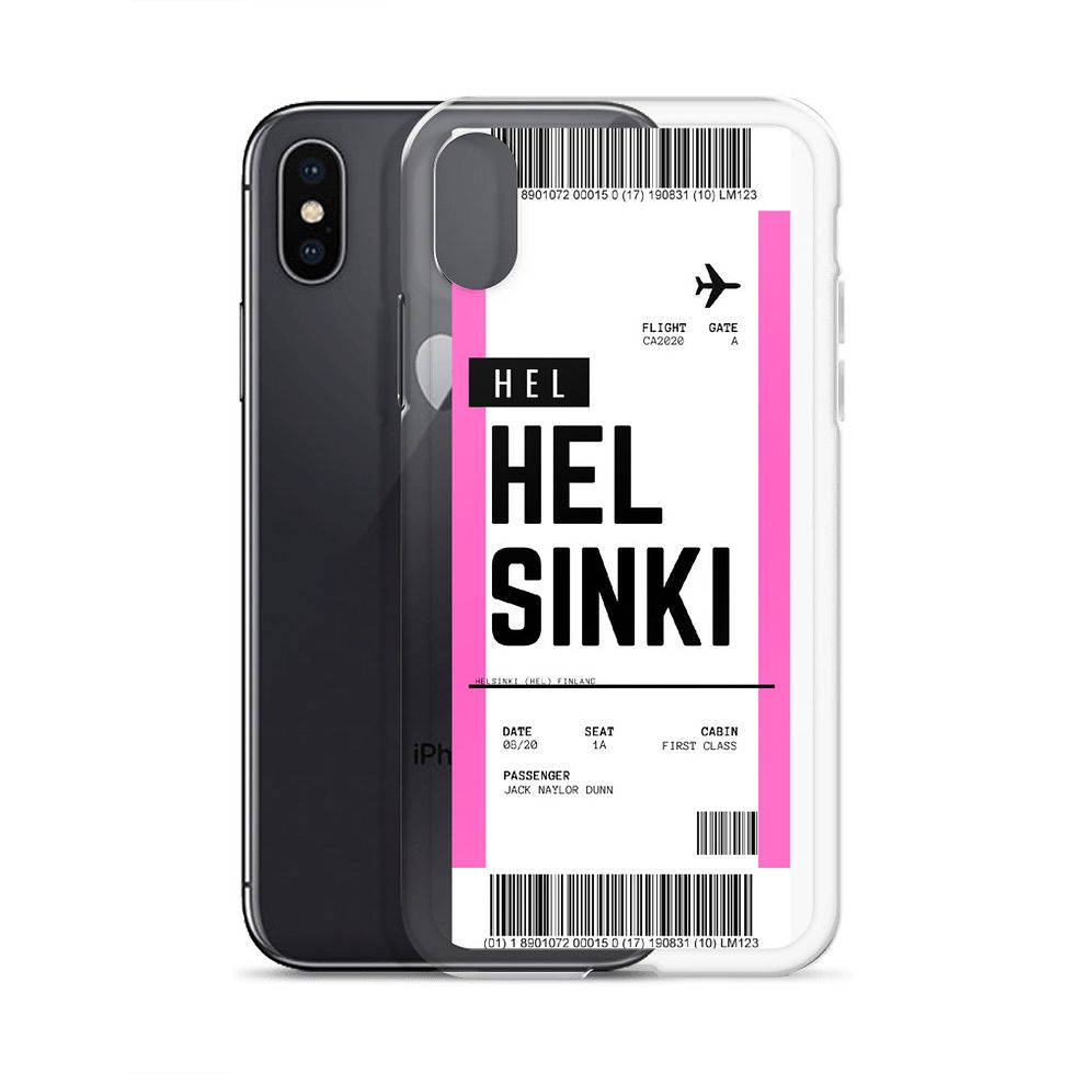Thumbnail: Helsinki Boarding Pass iPhone Case