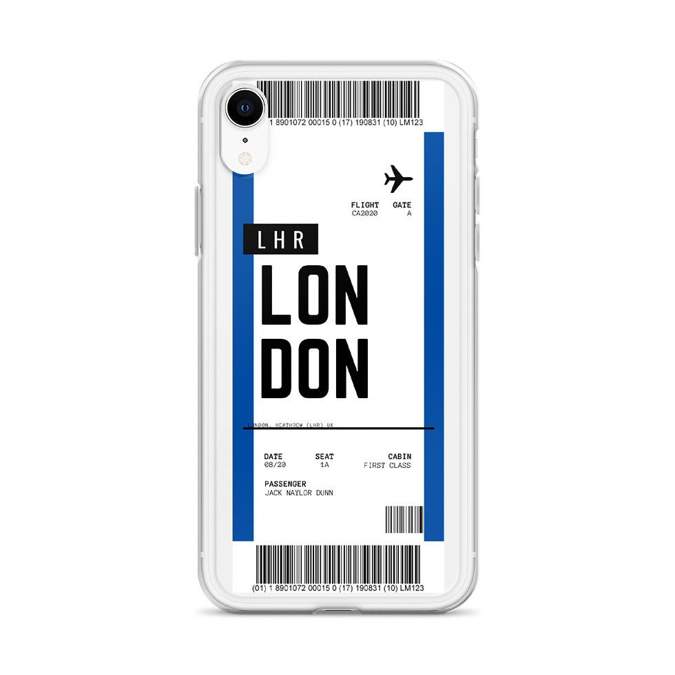 Thumbnail: London Heathrow Boarding Pass iPhone Case