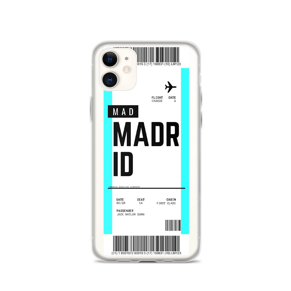Thumbnail: Madrid Boarding Pass iPhone Case