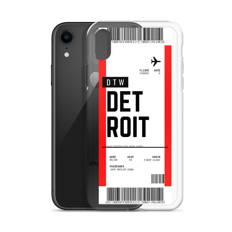 Thumbnail: Detroit Boarding Pass iPhone Case