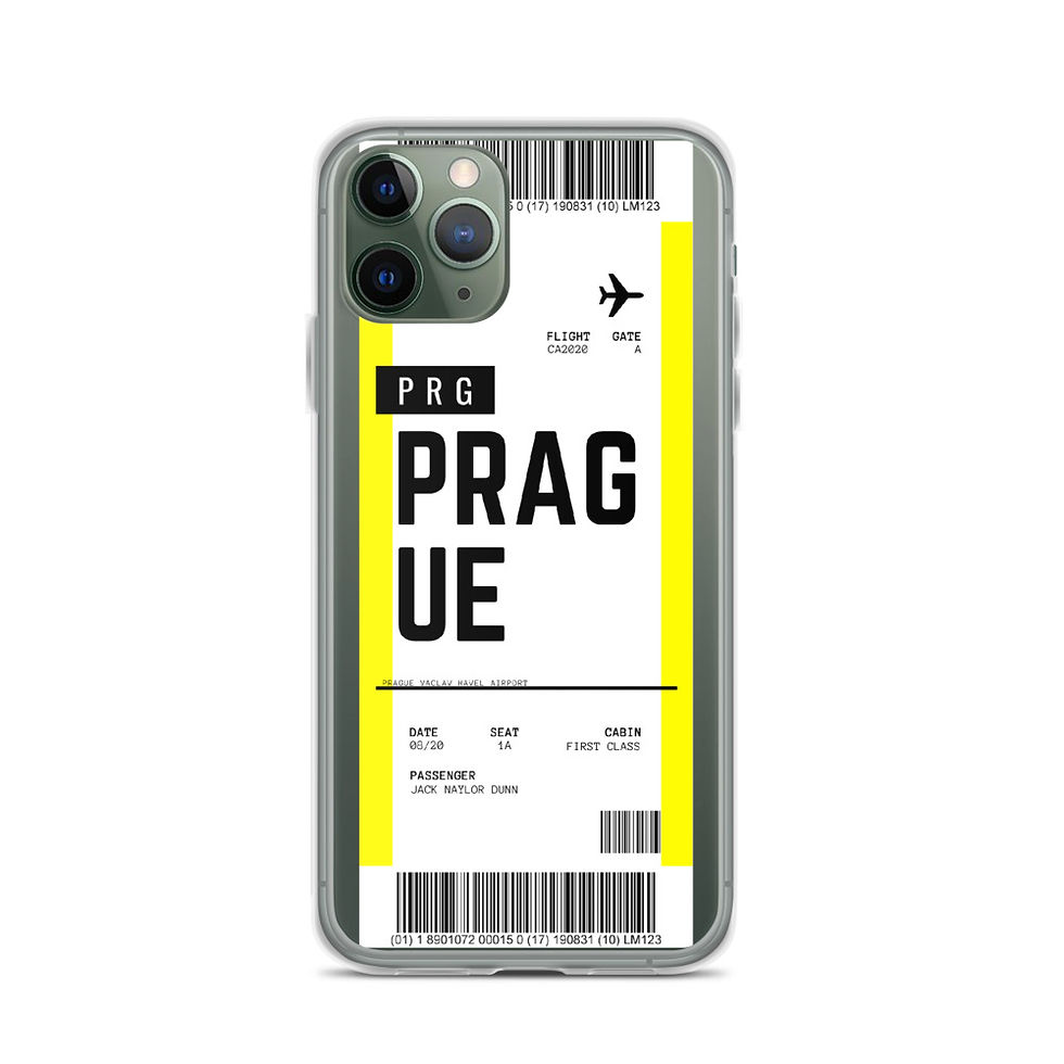 Thumbnail: Prague Boarding Pass iPhone Case
