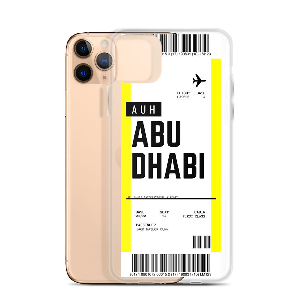 Thumbnail: Abu Dhabi Boarding Pass iPhone Case