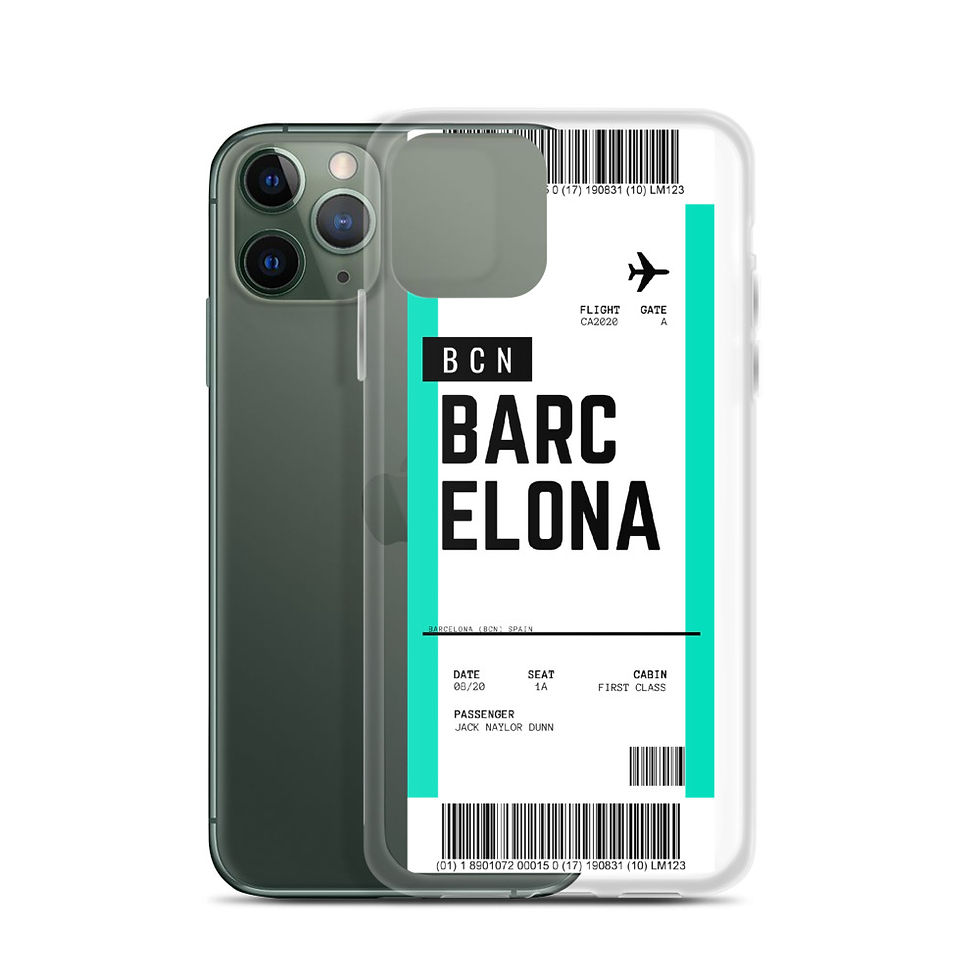 Thumbnail: Barcelona Boarding Pass iPhone Case