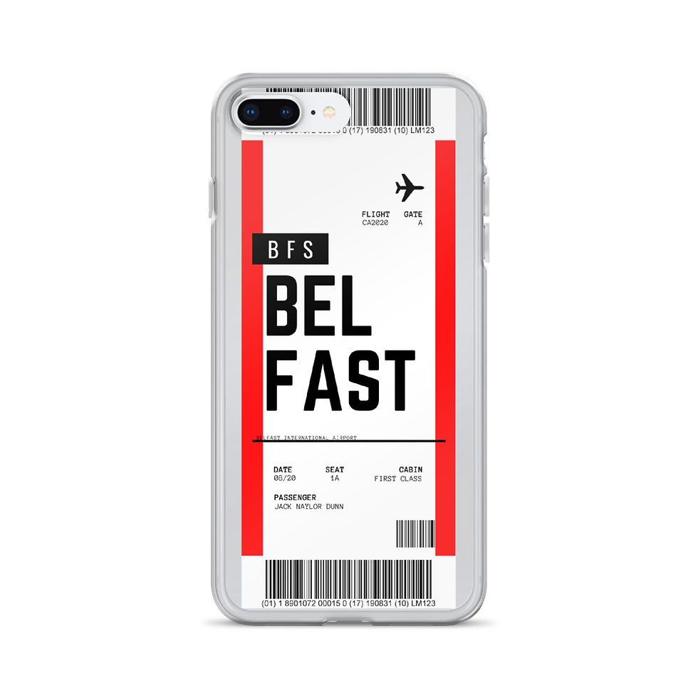 Thumbnail: Belfast Boarding Pass iPhone Case