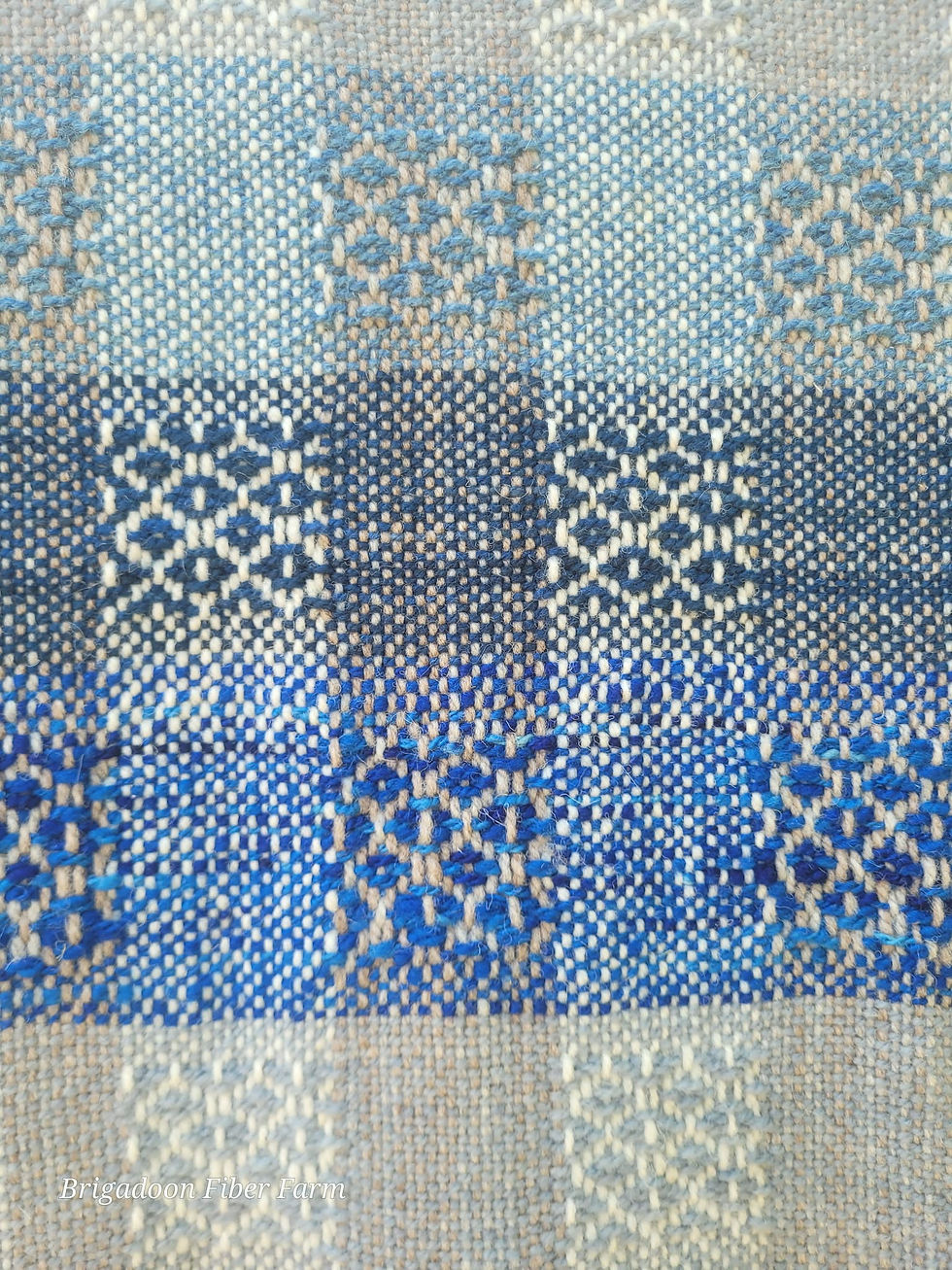 Thumbnail: Floating Windows, Handwoven Blanket, 100% wool, farm raised.