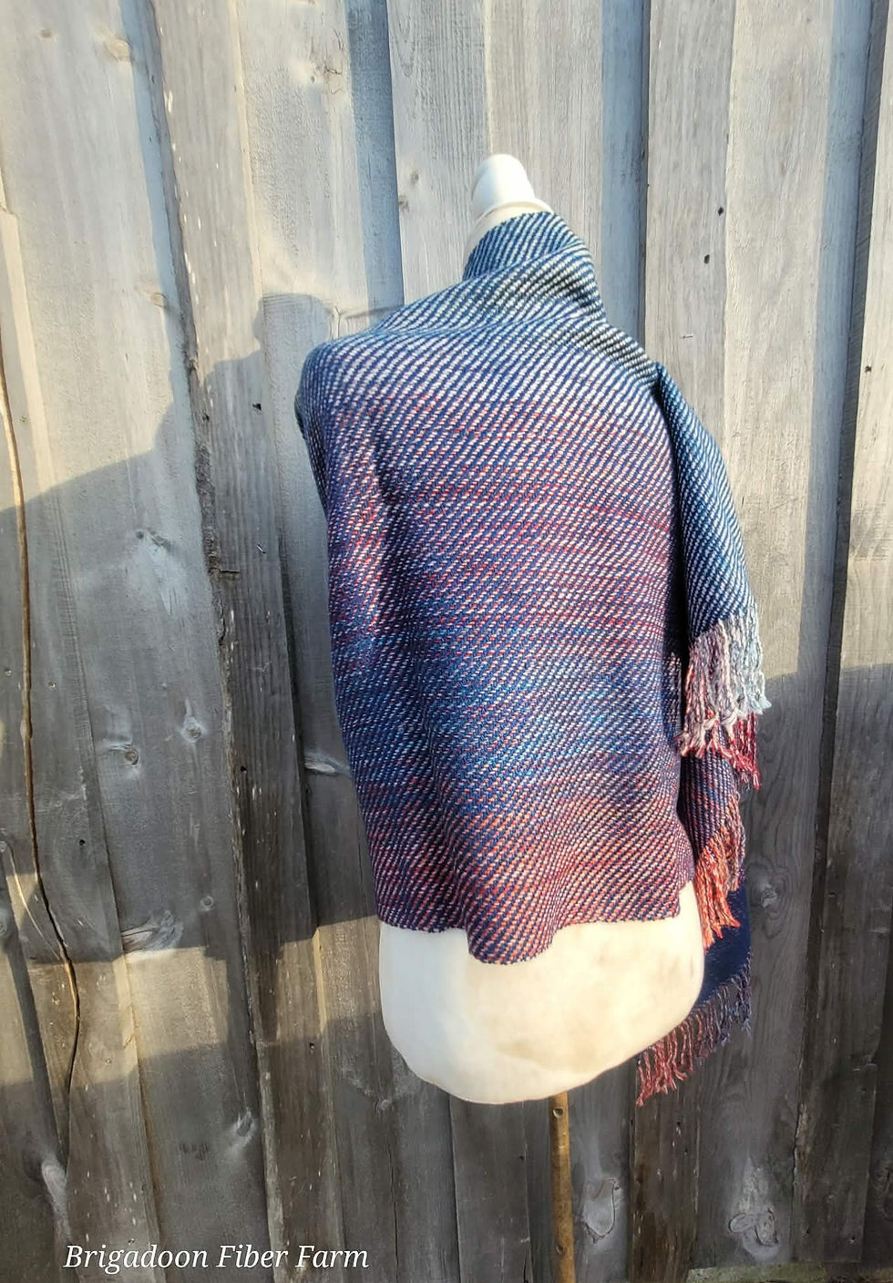 Thumbnail: Sailors Delight Shawl - Wool, Maritime grown and woven