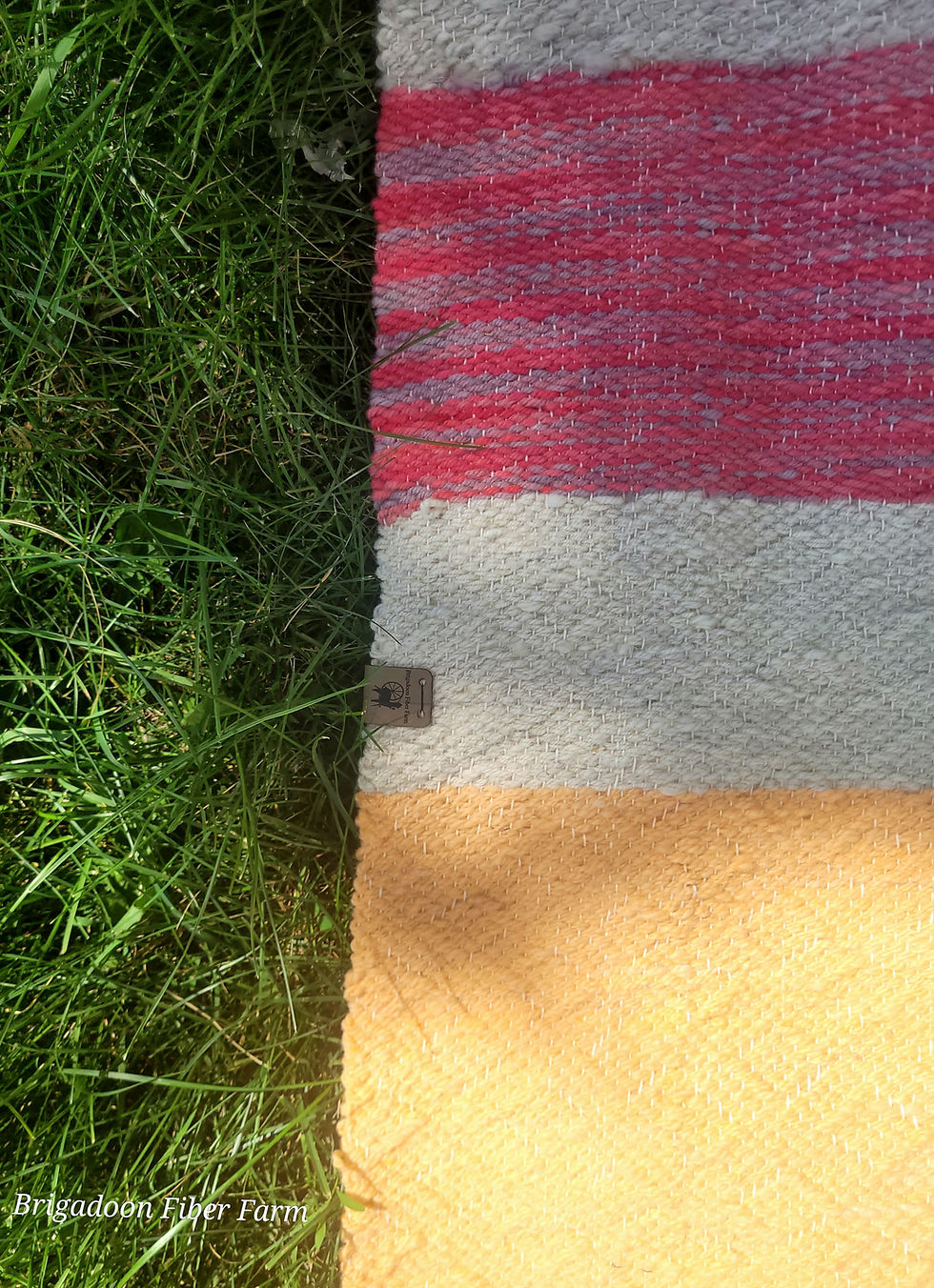 Thumbnail: Wool rug, handwoven, 100% handspun wool yarns.
