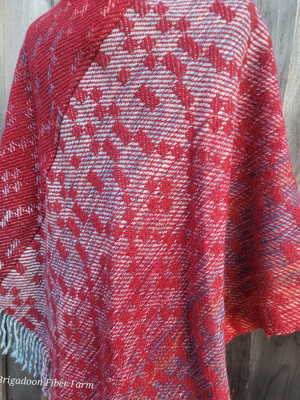 Thumbnail: Sailors Delight Shawl - Wool, Maritime grown and woven