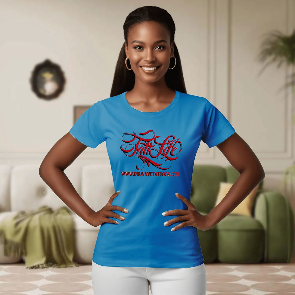 Thumbnail: tatt life red Woman Crew neck T-shirts