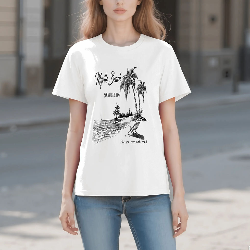 Thumbnail: vintage palm myrtle beach  Crew Neck Short Sleeve T Shirt