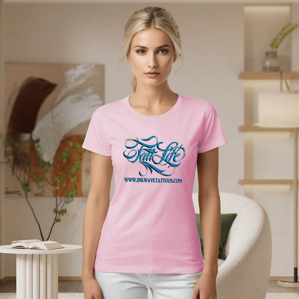 Thumbnail: Tatt life blueWoman Crew neck T-shirts