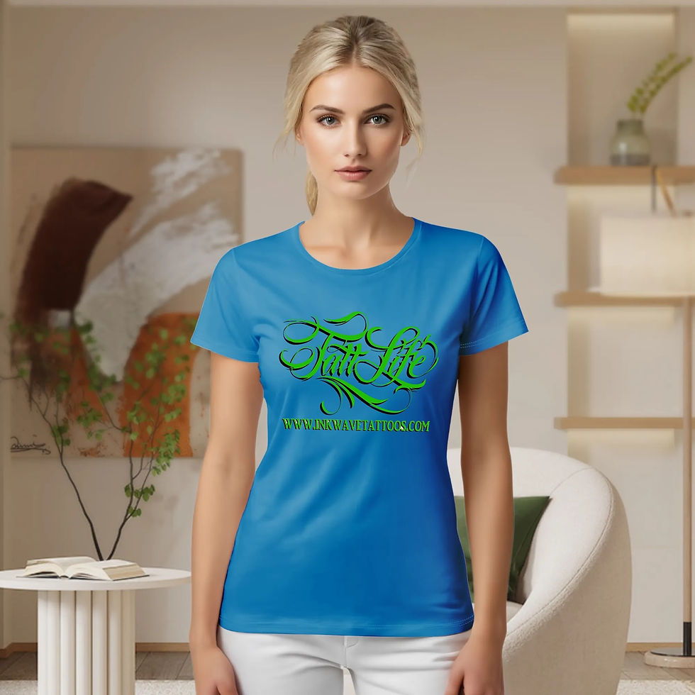 Thumbnail: Tatt life greenWoman Crew neck T-shirts