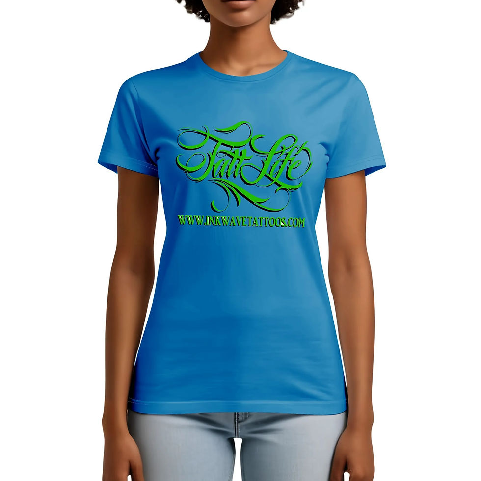 Thumbnail: Tatt life greenWoman Crew neck T-shirts