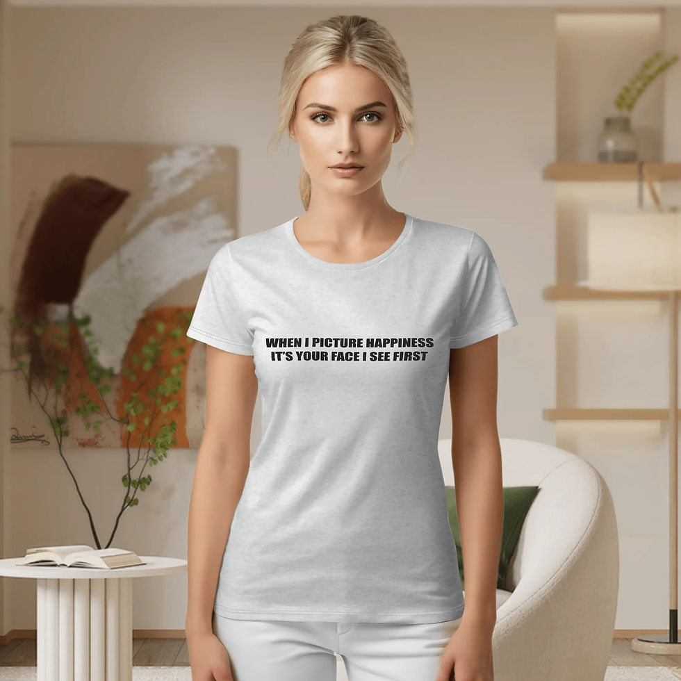Thumbnail: when I picture happiness Woman Crew neck T-shirts