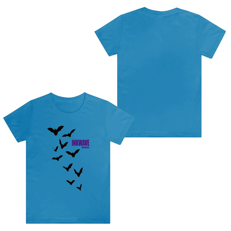 Thumbnail: inkwave w bats Woman Crew neck T-shirts