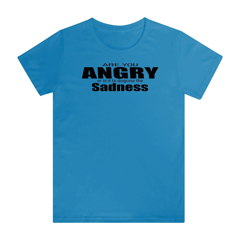 Thumbnail: angry to hide sadnessWoman Crew neck T-shirts