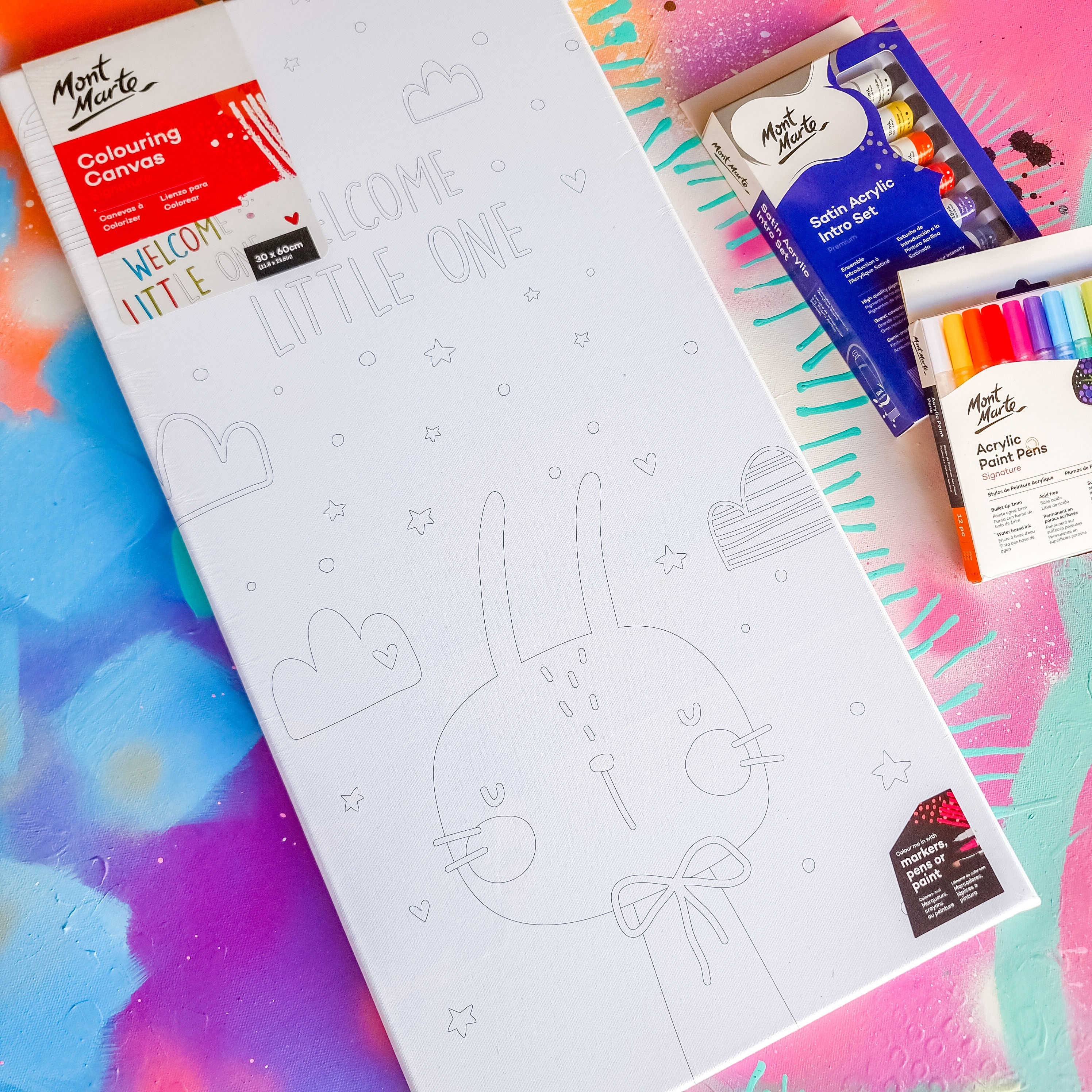 Colouring Canvas Rabbit Nursery