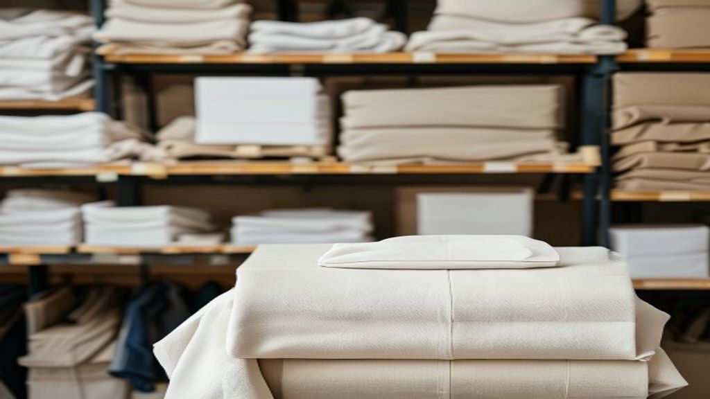Packed garments with shipping labels and wholesale order notes.