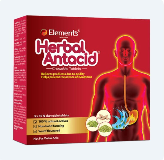 Elements Wellness Herbal Antacid Chewable Tablets 3x10n