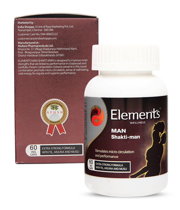 MAN Shakti man 60 VEG CAPS Elements Wellness