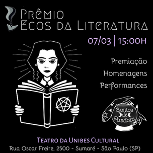 Contos de Pandora se apresenta no Prêmio Ecos da Literatura