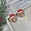 Thumbnail: Santa Highland Cow Wood Dangle Earrings