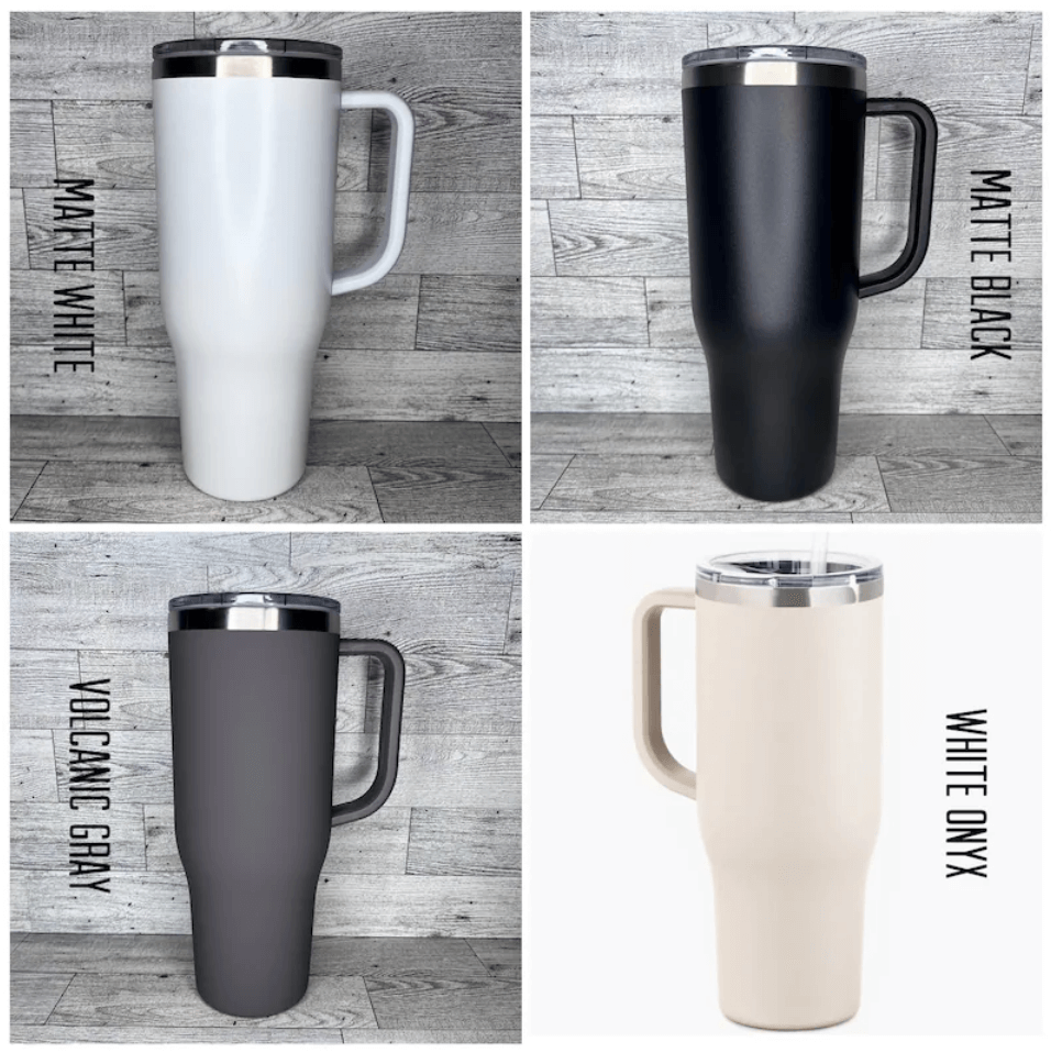 Thumbnail: 40oz Personalized Mountain Tumbler with Handle | 40oz Tumbler | Personalized