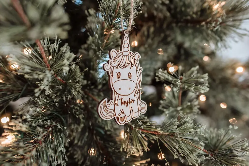 Thumbnail: Unicorn Custom Wood Ornament