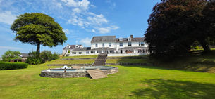 Grounds and duck pond at Towy Castle Care Home