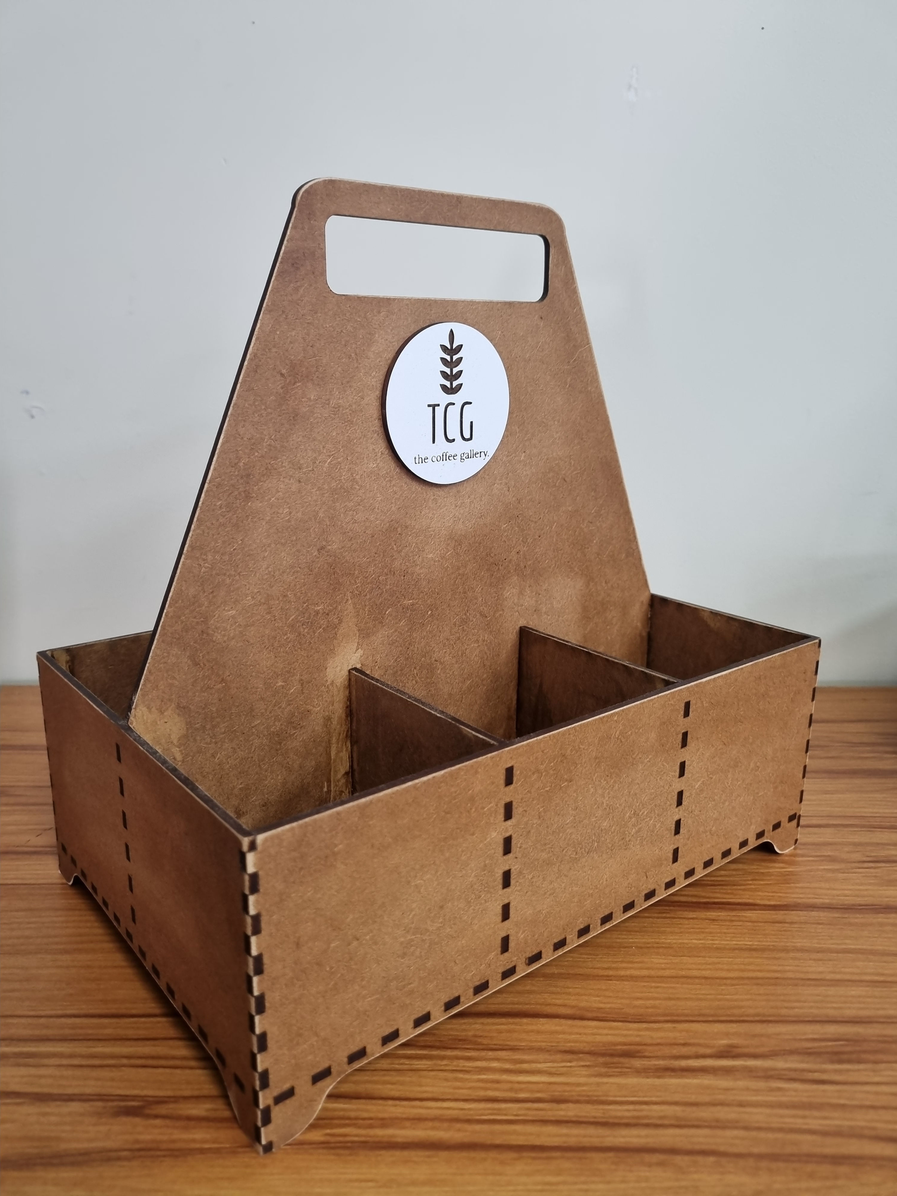 Wooden Coffee Carrier – 6 Cup Holder