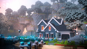 Pale Garden Suburban Home