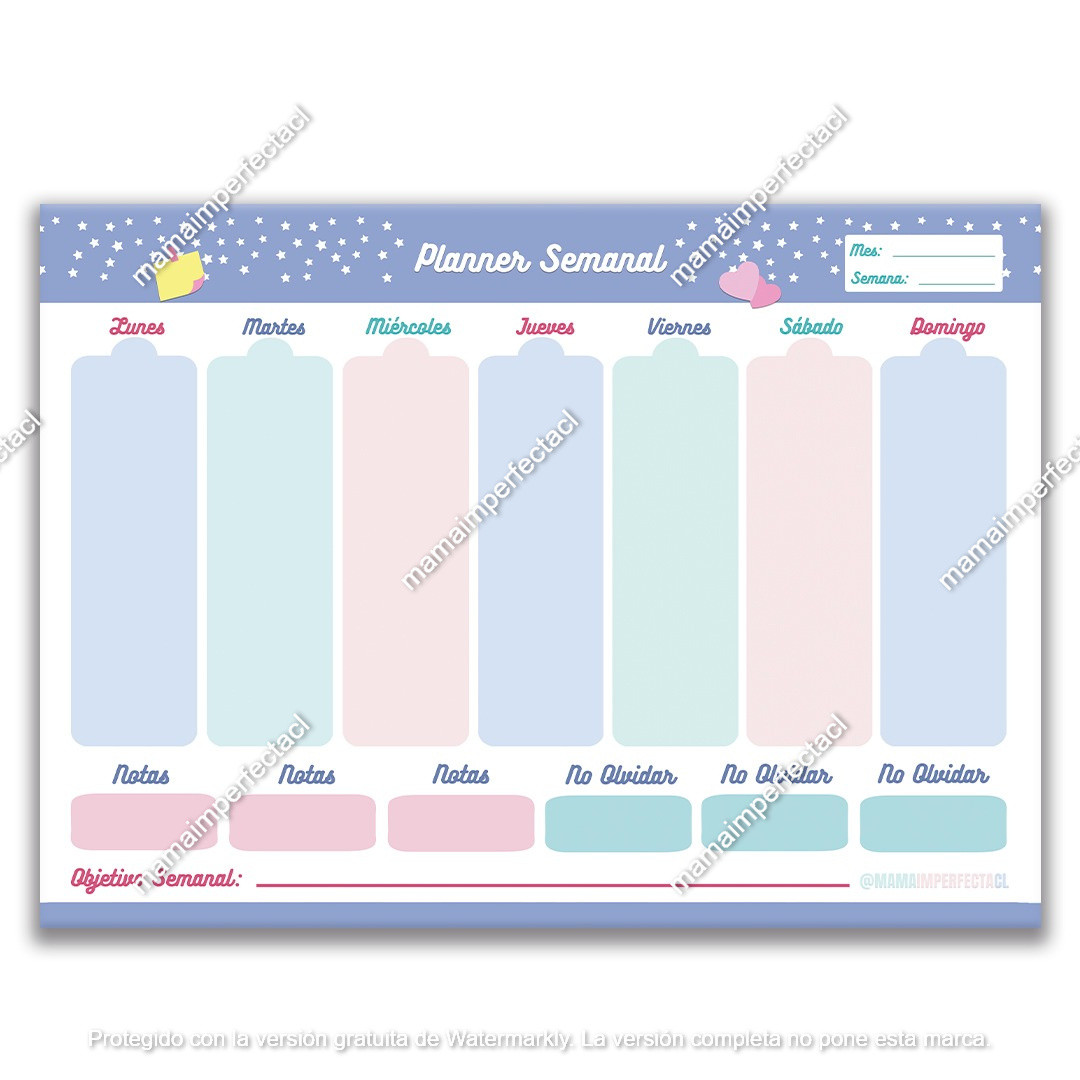Planner Semanal para descargar
