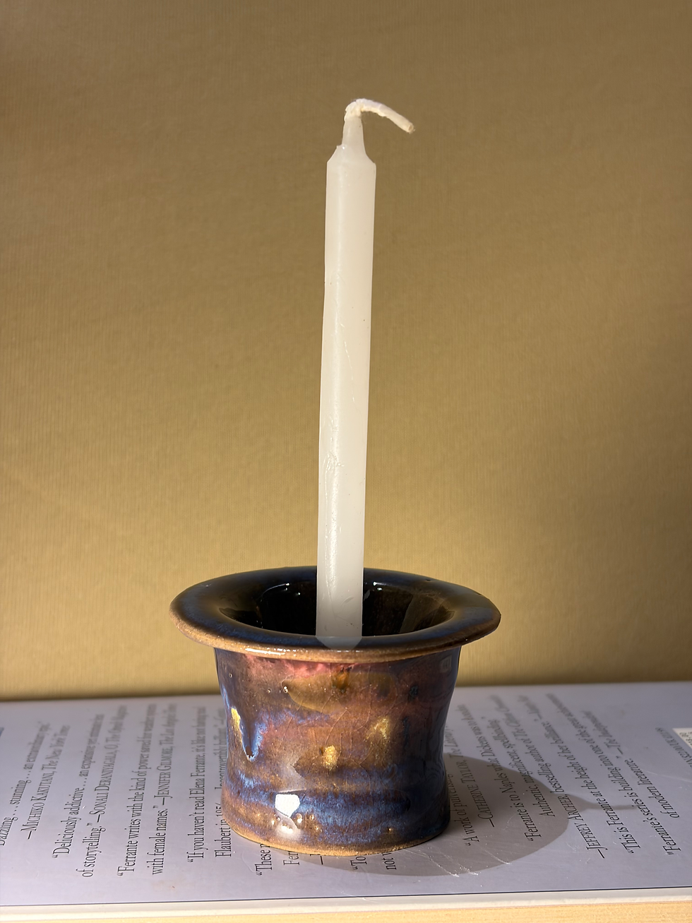 iridescent candle holder
