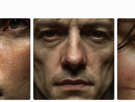 A midjourney prompt for a human face defaults to faces with white European features