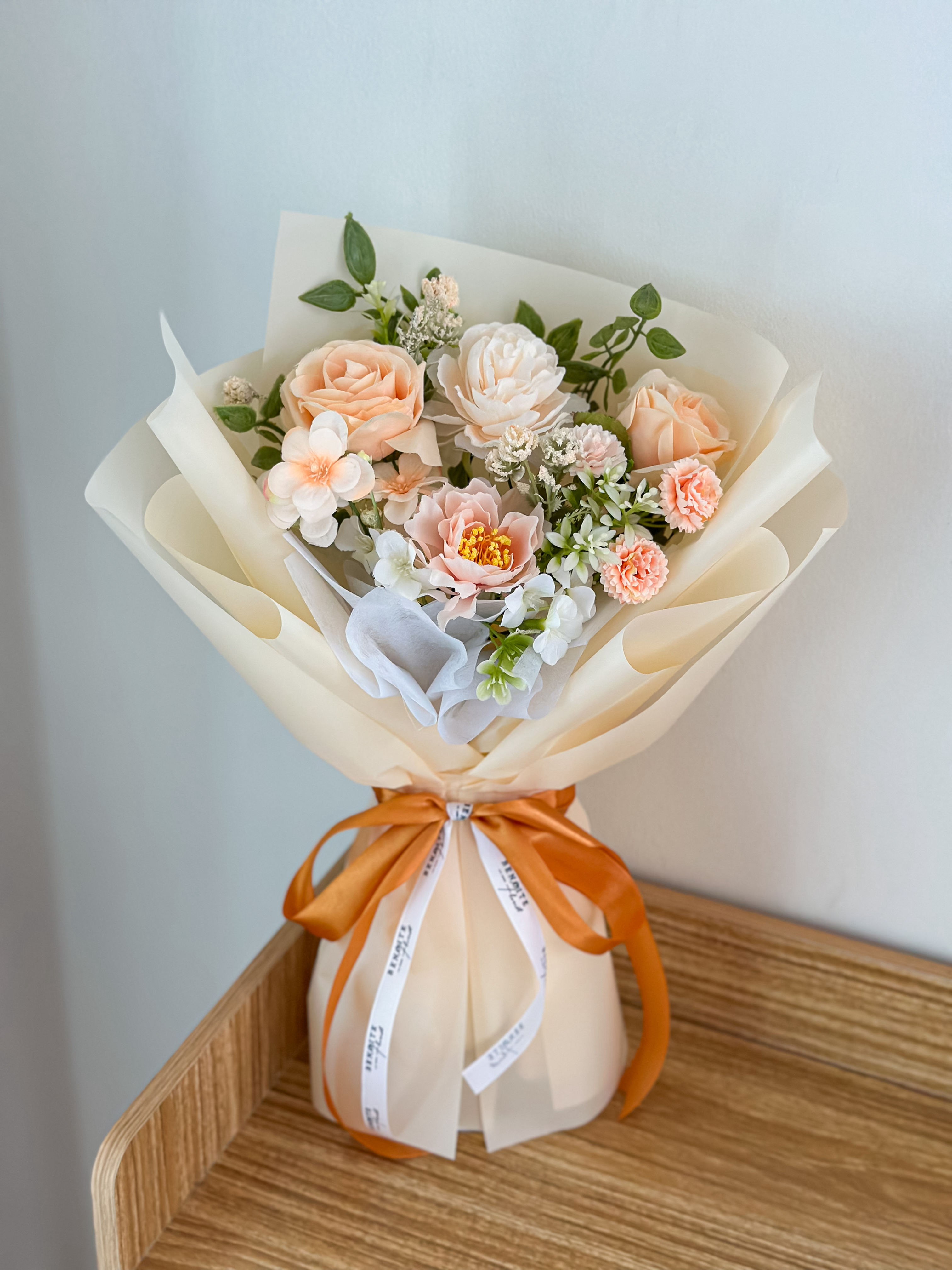 Peach Artificial Bouquet 