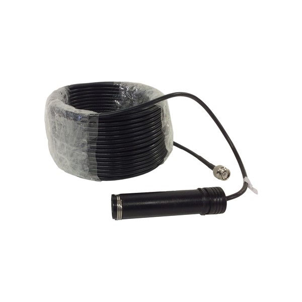 A black radio cable from Stellar Industries with a white background